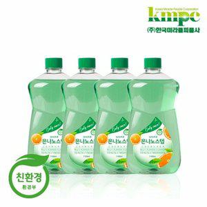[은나노스텝][알뜰리필세트]시즌3 은나노스텝 다용도세정제 1,100ml 4개