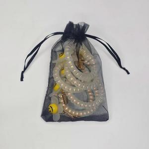 오간자 선물 포장 망사 복조리 주머니 블랙 10x15cm