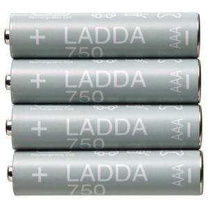 LADDA 라다 충전지 HR03 AAA 1.2V 750mAh/베터리 충전기/충전 건전지/AAA 건전지