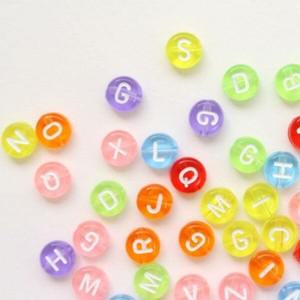 아트박스 오피스큐 투명원형 알파벳비즈100p