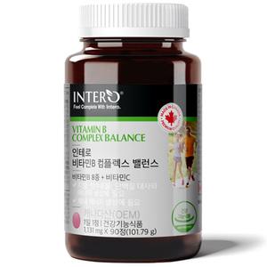 인테로 비타민B 1개 활력 엽산 판토텐산 함유 고함량 수용성 캐나다 비타민B복합체