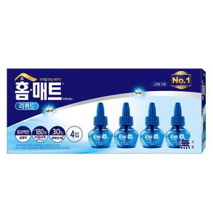 헨켈 홈매트 리퀴드 리필 무향 모기약 45일 4개입