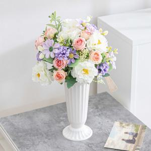 데이지 성묘 꽃다발 조화 로즈 백일홍 32cm 3타입 납골당 산소 추모 장식 수목장