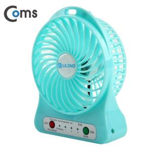 [IT378] Coms 미니 토네이도 USB 선풍기 (18650 충전기/90mm 팬), Sky Blue /evn2