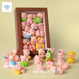 대쉬보드 차량용 자동차 핑크돼지 피규어 악세사리 차꾸미기 장식인형