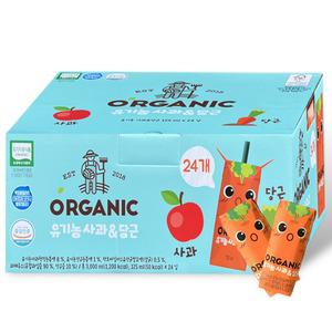 크니쁘니 오가닉 주스 사과당근 125ml x24팩(1box)