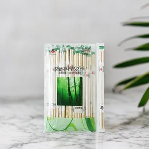 개별포장 젓가락 대나무 일회용 고급 나무젓가락 (100P 2세트) 둥근 배달 비닐포장