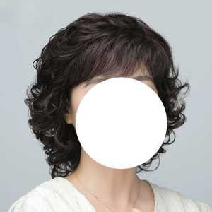 여성 가발 중년 패션 리얼 숏컷 엄마 단발 파마 볼륨 상품
