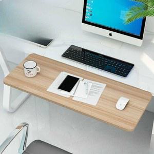 받침대 원목 책상확장보드 보드 펀칭없는 블랙 키보드받침 선반 키보드 무타공 55X24CM