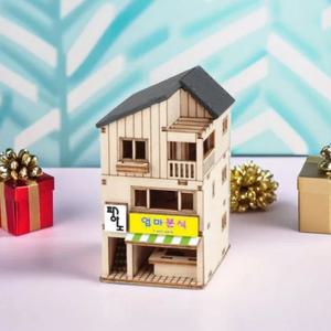 영공방 미니 입체퍼즐 상가주택 입체모형 조립 3층건물 미니어처 디오라마 DIY YM574