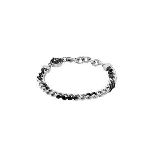 [정품] 디젤 Dx1498 투톤 스테인리스 체인 브레이슬릿 블랙 Diesel Two-Tone Stainless Steel Chain Bracel