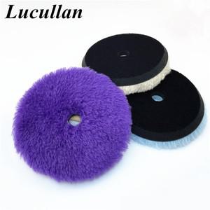 Lucullan 자동차 광택기용 양모 연마 스폰지 키트, 고밀도 양모 절단 버핑 패드, 150mm