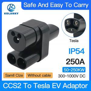 전기차충전기 CCS 2-테슬라 EV 충전 어댑터 250A 전기 자동차 300V-1000V DC 컨버터 충전기용