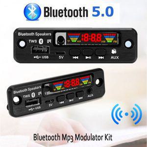 카 라디오 오디오 블루투스 우퍼 리시버 AUX 동글 핸즈프리 차량용 5.0 변조기 MP3 플레이어 키트 무선 FM