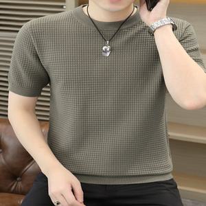 반팔 니트 티  신작 봄 가을 남성 티셔츠 스웨터 바닥 셔츠 상의