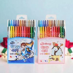 모닝글로리 빙글빙글 색연필 샤프식 돌려쓰는 유아 초등 신학기 색칠놀이 미술용품 (24색)
