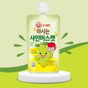 [오뚜기] 학교급식음료! 오쉐프 마시는 샤인머스캣 100ml x 15개입 외 제주 감귤이당/한라봉봉