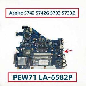 컴퓨터 노트북 LA PEW71 5733 HDMI 5742 Aspire 5742G DDR3 Acer HM55 MBRJW02001 5733Z 노트북 마더보드용 6582P MB.RJW02.001