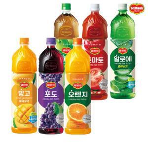 델몬트 주스 오렌지 100 포도 망고 알로에 토마토 매실 쥬스 1.5L 2개씩 총 12개입