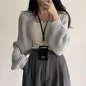 [셀러허브]여성 패션 시크데일리 베이직한 크롭 니트 볼레로 (S31580883)