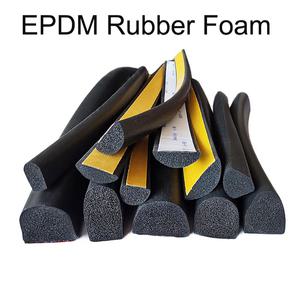 문고무패킹 135 미터 검정색 자체 접착 스폰지 씰 스트립 EPDM 고무 폼 방진 방음 자동차 도어 Windows Wea
