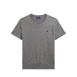 [폴로 랄프로렌] 코튼 블렌드 숏 슬리브 스웨터 211891673 (그레이) 573979