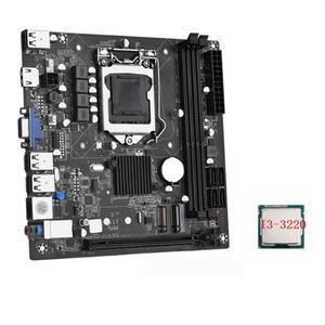 AB20-ITX H61 데스크탑 마더보드 + I3-3220 CPU LGA 1155 최대 16GB DDR3 1600MHz RAM 슬롯 네트워크 카드