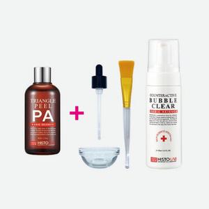 히스토랩 트라이앵글필 PA 80ml / 중화제+팩붓+유리볼+스포이드 포함 / 보통 + 건성피부 필링제