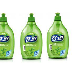 (힘찬)참그린 주방세제 기름기뽀드득 500g 3개입 가정용 식기 설거지용품 부엌 제거 세정제 퐁퐁 업소용 식