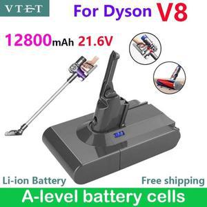 다이슨 호환 V8 12800mAh 21.6V 배터리 절대 푹신한동물 리튬 이온 진공 청소기 충전식 Battery18650 A 레