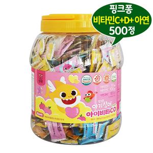 핑크퐁 아이비타C + D 아연 500정 / 핑크퐁비타민 유아 키즈 캐릭터 비타민 캔디