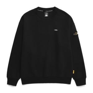 내셔널지오그래픽 N243USW901 스탠다드 벨룩스 세미오버핏 맨투맨 CARBON BLACK