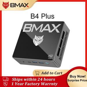 BMAX B4 플러스 미니 PC, 윈도우 11 PC, 인텔 N100, 16GB, 512GB SSD, 2HDMI, 4K 60Hz 마이크로 PC 지원,