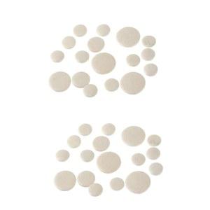클라리넷 패드 34개 목관 색소폰 패치 코크 그리스 가죽 접착식 관악기 화이트 팩 교체 키트