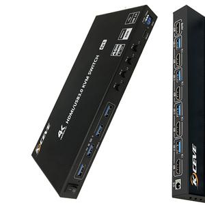 USB LAN 스위치 4K HDMI 호환 3.0 KVM 스플리터 어댑터 공유 동기 컨트롤러