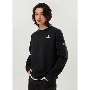 [르꼬끄](강남점)[이월][60% OFF] AGA 유니 이중지 맨투맨(남여공용) / BLACK (QP123GFS12)