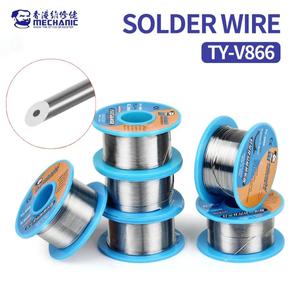 무연납 실납 납땜 와이어 MECHANIC TY-V866 0.2-1.0mm 로진 코어 고순도 솔더 183 휴대폰 핸드폰 마더보드
