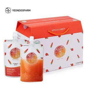 [내고향일품방](대구신세계)[연두] 사과엔당근 국산 착즙주스 100ml40팩