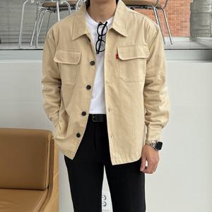 [4컬러][90~105]남자 틀버 오버핏 봄 가을 포켓 면 트러커 자켓