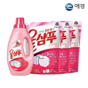 울샴푸 오리지널 용기 1L 1개+리필 1.8L 3개