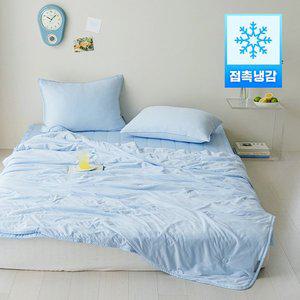 [세사온라인]쿨슬립 기능성 냉감 여름이불 세트 Q 그레이 블루