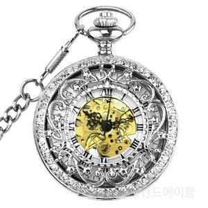 회중시계 엔틱 클래식 포켓 기계식 시계 쿼츠 체인 워치 레트로 소품 H85