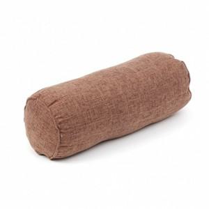 원통형 면마 바디필로우 침대 헤드 롱쿠션 15x40cm 갈색