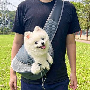 강아지 고양이 애완 메쉬 슬링백 L 앞가방 이동가방 캐리어
