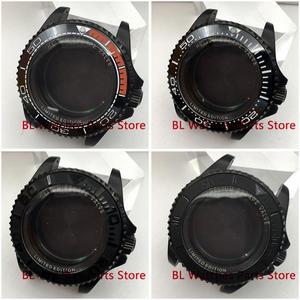 블랙 레드 인서트 사파이어 글라스 시계 케이스, NH34, ETA2824, 2836, Miyota8205, 8215, DG2813, 3804, P