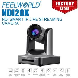 FEELWORLD NDI20X 전문 라이브 스트리밍 카메라 다중 비디오 출력 1080P @ 60 HD 이미지  + 광학 줌 저소음