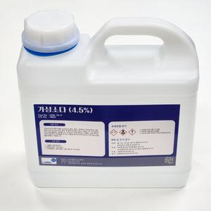 가성소다 4.5% 4kg NaOH  수산화나트륨  액상 기름때제거 찌든때제거 하수구막힘 표백제