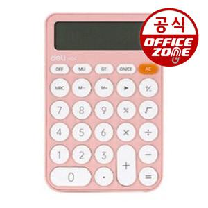 델리 M124 계산기 핑크 전자 휴대용 사무용 데스크용 탁상용