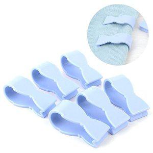 6P 이불 고정 집게 블루 밀림방지핀 클립 커튼 시트_WE1C8B2