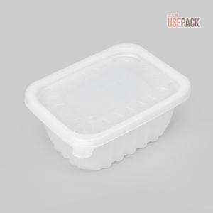 EH 사각 반 죽용기 대 50개 반투명 세트 밀폐 미니 죽용기 이유식